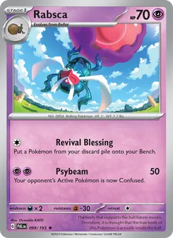 Rabsca card from Paldea Evolved, number 099/193