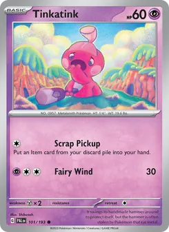 Tinkatink card from Paldea Evolved, number 101/193