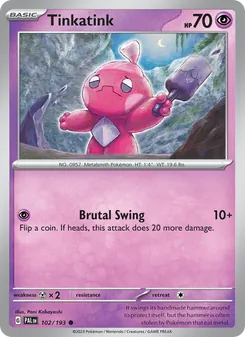 Tinkatink card from Paldea Evolved, number 102/193