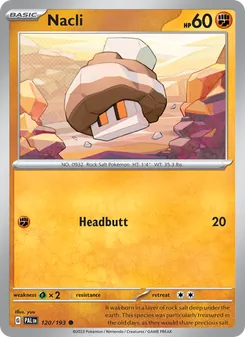 Nacli card from Paldea Evolved, number 120/193