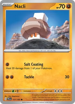 Nacli card from Paldea Evolved, number 121/193