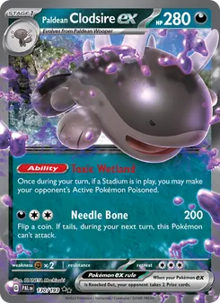 Paldean Clodsire ex card from Paldea Evolved, number 130/193