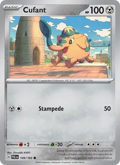 Cufant card from Paldea Evolved, number 149/193