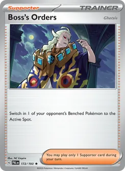 Boss's Orders card from Paldea Evolved, number 172/193