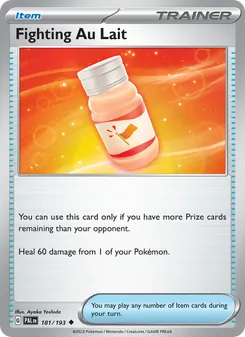 Fighting Au Lait card from Paldea Evolved, number 181/193
