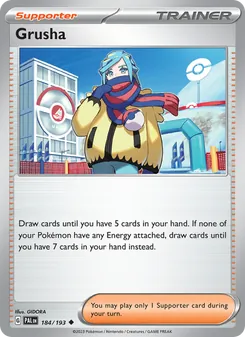 Grusha card from Paldea Evolved, number 184/193