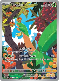 Tropius card from Paldea Evolved, number 195/193