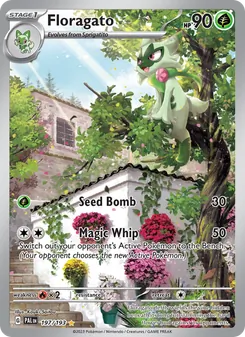 Floragato card from Paldea Evolved, number 197/193