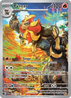 Pyroar card from Paldea Evolved, number 200/193