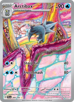 Arctibax card from Paldea Evolved, number 209/193