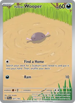 Paldean Wooper card from Paldea Evolved, number 221/193