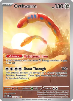 Orthworm card from Paldea Evolved, number 224/193