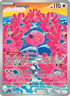 Flamigo card from Paldea Evolved, number 227/193