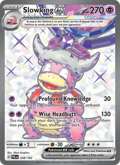 Slowking ex card from Paldea Evolved, number 238/193