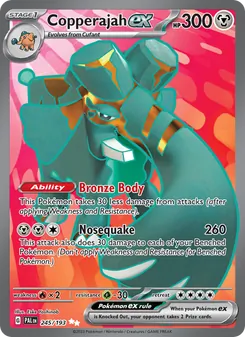 Copperajah ex card from Paldea Evolved, number 245/193