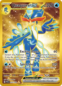 Quaquaval ex card from Paldea Evolved, number 273/193