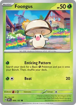 Foongus card from Obsidian Flames, number 009/197