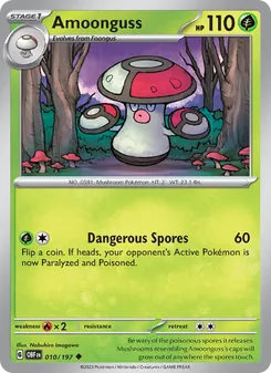 Amoonguss card from Obsidian Flames, number 010/197