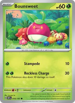 Bounsweet card from Obsidian Flames, number 016/197