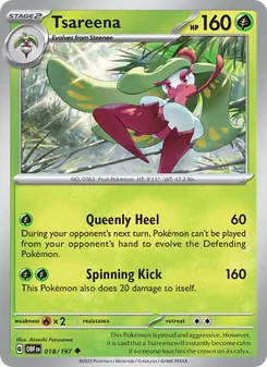 Tsareena card from Obsidian Flames, number 018/197