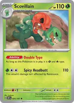Scovillain card from Obsidian Flames, number 025/197