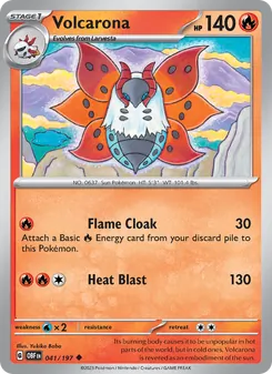 Volcarona card from Obsidian Flames, number 041/197