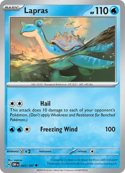 Lapras card from Obsidian Flames, number 045/197