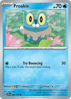 Froakie card from Obsidian Flames, number 056/197