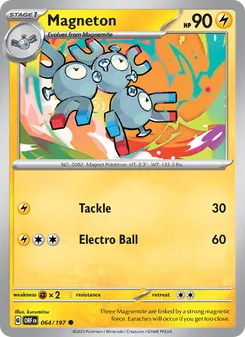 Magneton card from Obsidian Flames, number 064/197