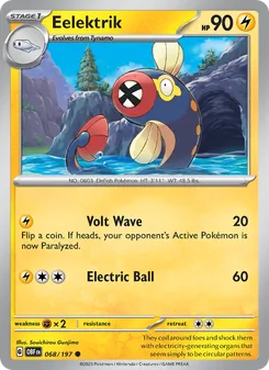Eelektrik card from Obsidian Flames, number 068/197