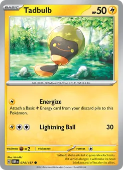 Tadbulb card from Obsidian Flames, number 074/197