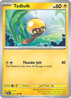 Tadbulb card from Obsidian Flames, number 075/197