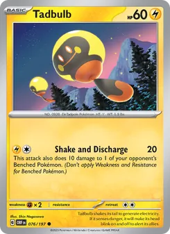 Tadbulb card from Obsidian Flames, number 076/197