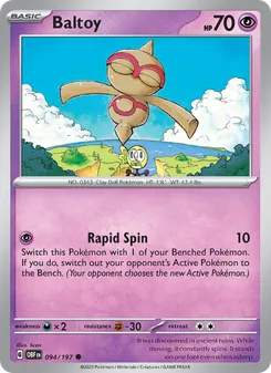 Baltoy card from Obsidian Flames, number 094/197