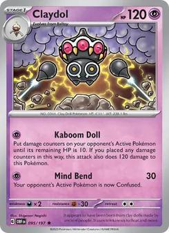Claydol card from Obsidian Flames, number 095/197