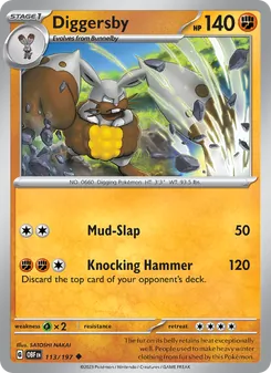 Diggersby card from Obsidian Flames, number 113/197