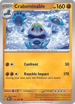 Crabominable card from Obsidian Flames, number 115/197