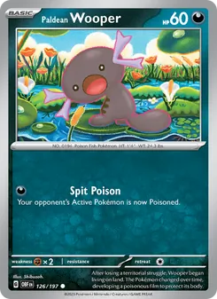 Paldean Wooper card from Obsidian Flames, number 126/197