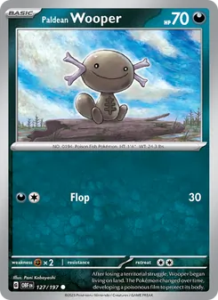 Paldean Wooper card from Obsidian Flames, number 127/197