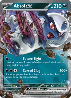 Absol ex card from Obsidian Flames, number 135/197