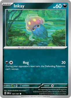 Inkay card from Obsidian Flames, number 137/197