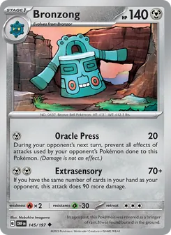 Bronzong card from Obsidian Flames, number 145/197
