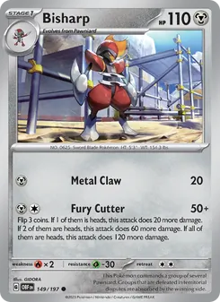 Bisharp card from Obsidian Flames, number 149/197