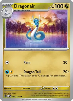 Dragonair card from Obsidian Flames, number 158/197