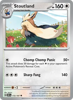 Stoutland card from Obsidian Flames, number 172/197
