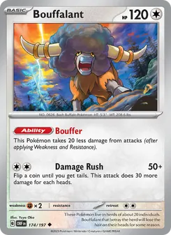 Bouffalant card from Obsidian Flames, number 174/197