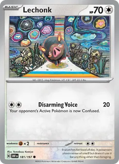 Lechonk card from Obsidian Flames, number 181/197