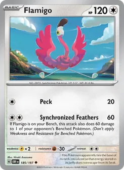 Flamigo card from Obsidian Flames, number 185/197