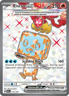Eiscue ex card from Obsidian Flames, number 210/197