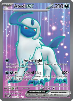 Absol ex card from Obsidian Flames, number 214/197